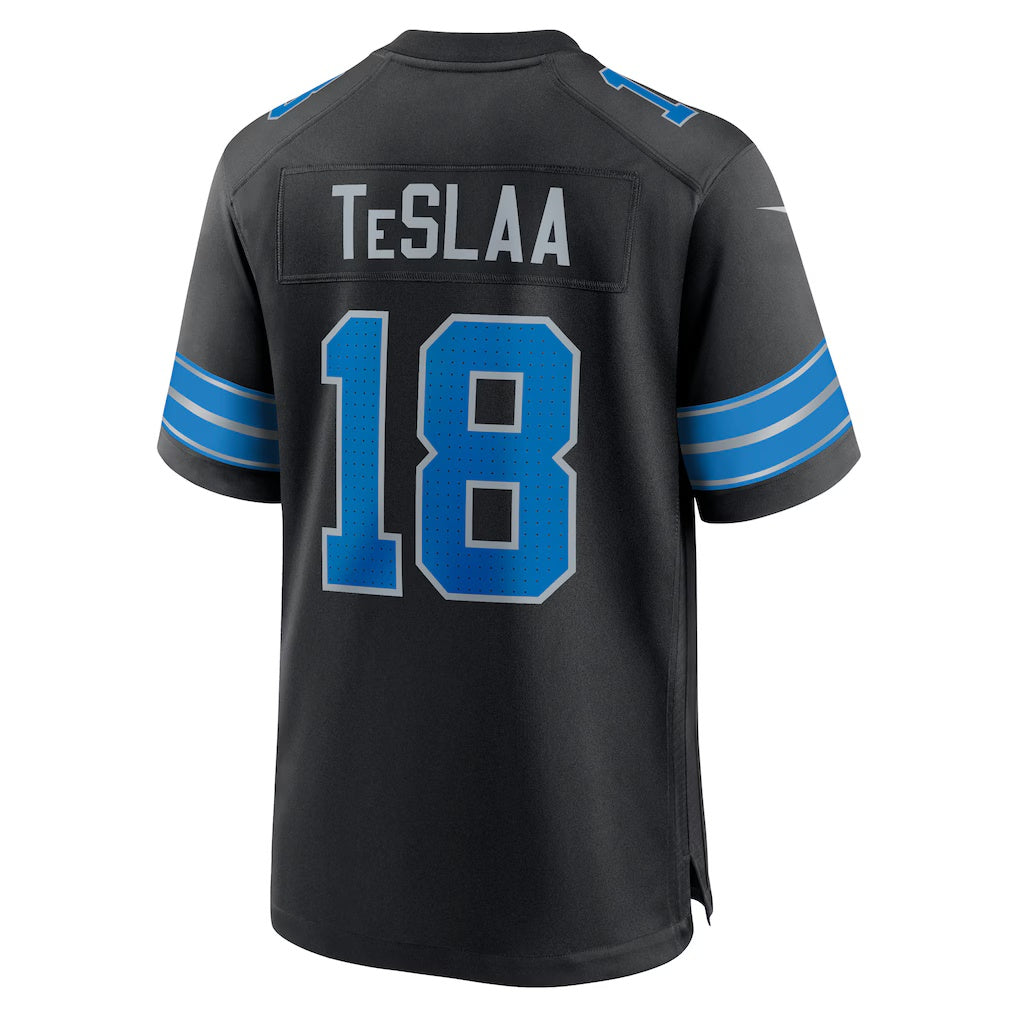 STECN D.Lions #18 Isaac TeSlaa Black Alternate Game Player Stitched Jerseys