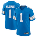 STECN D.Lions #1 Jameson Williams Player Blue Replica Game Stitched Jerseys
