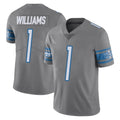 STECN D.Lions #1 Jameson Williams Player Gray Vapor Untouchable Limited Home Game Stitched Jerseys