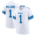 STECN D.Lions #1 Jameson Williams Player White Alternate Home Game Stitched Jerseys