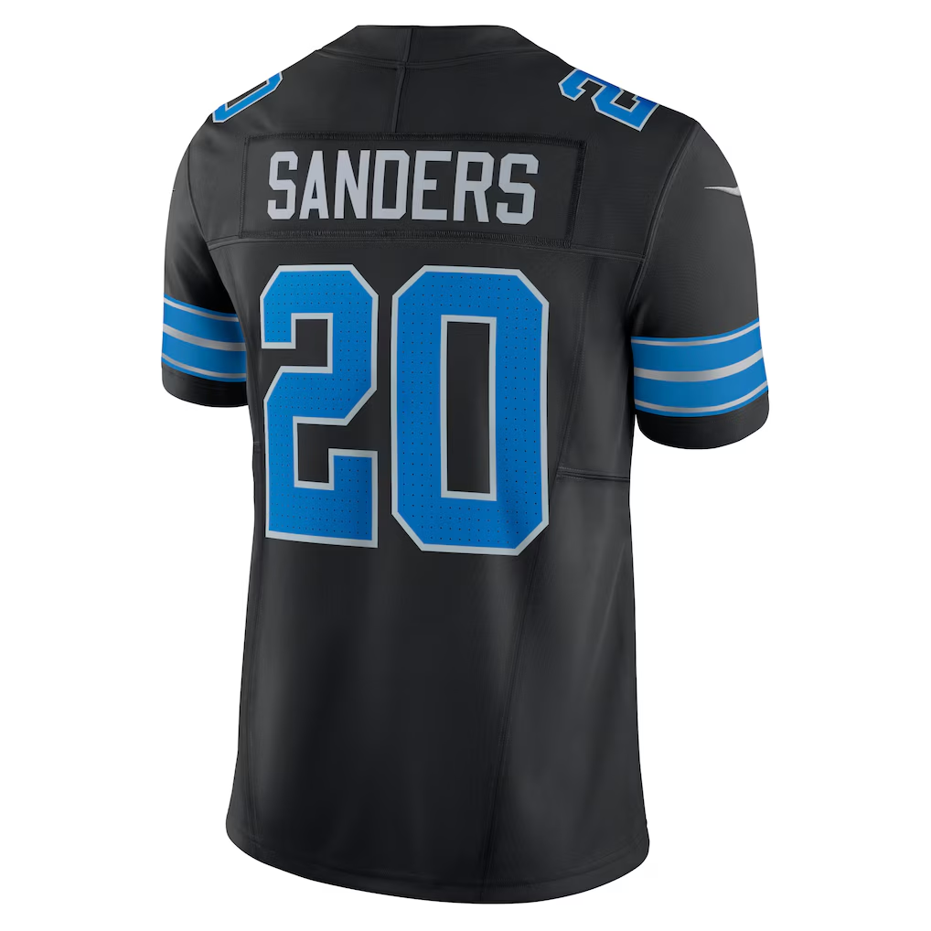 STECN D.Lions #20 Barry Sanders Black 2nd Alternate Vapor F.U.S.E. Limited Stitched Jerseys