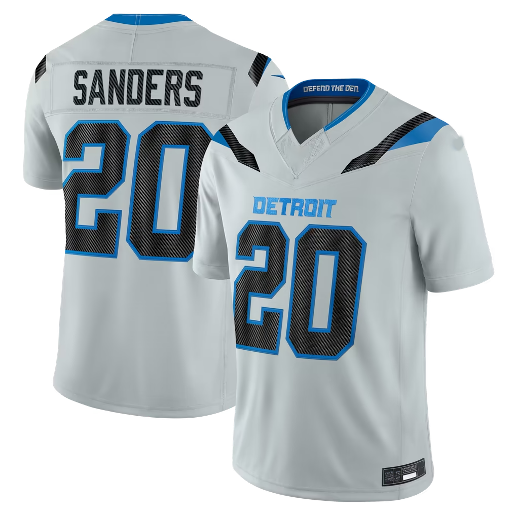 STECN D.Lions #20 Barry Sanders Silver 2026 Rivalries Collection Limited Stitched Jerseys