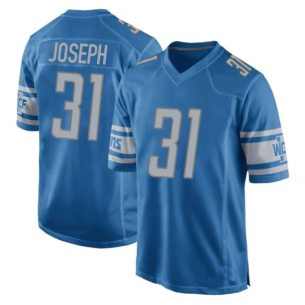 STECN D.Lions #31 Kerby Joseph Player Blue Home Game Stitched Jerseys