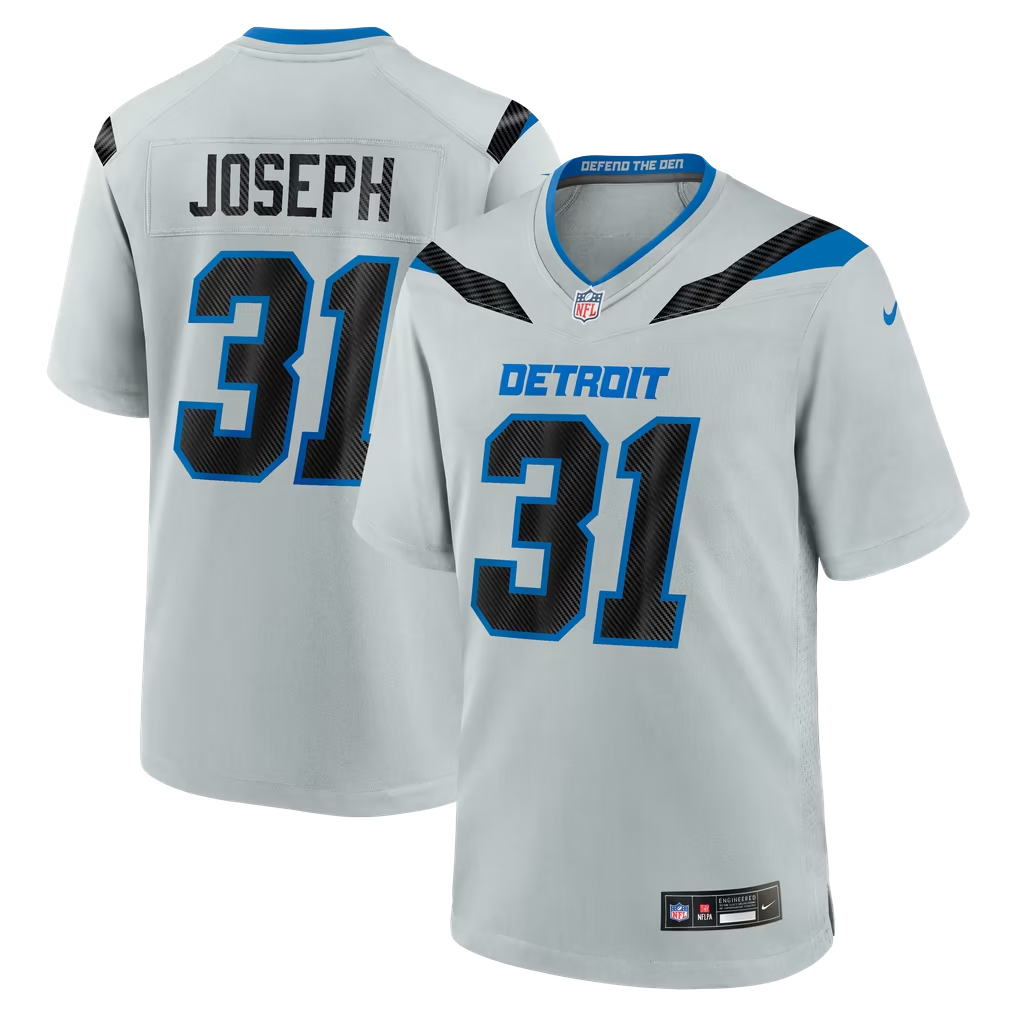STECN D.Lions #31 Kerby Joseph Silver 2026 Rivalries Collection Game Stitched Jerseys