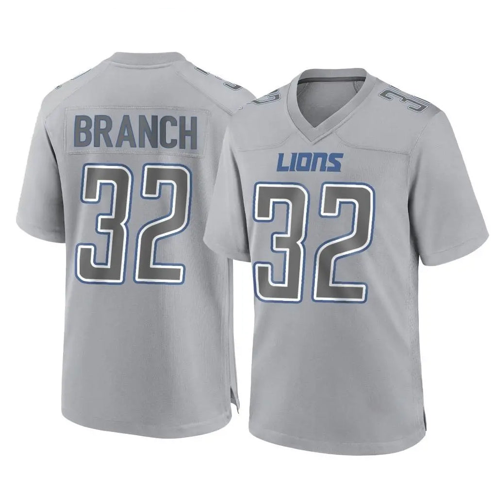 STECN D.Lions #32 Brian Branch Player Gray Atmosphere Fashion Home Game Stitched Jerseys