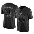 STECN D.Lions #46 Jack Campbell Player Black Reflective Limited Home Game Stitched Jerseys