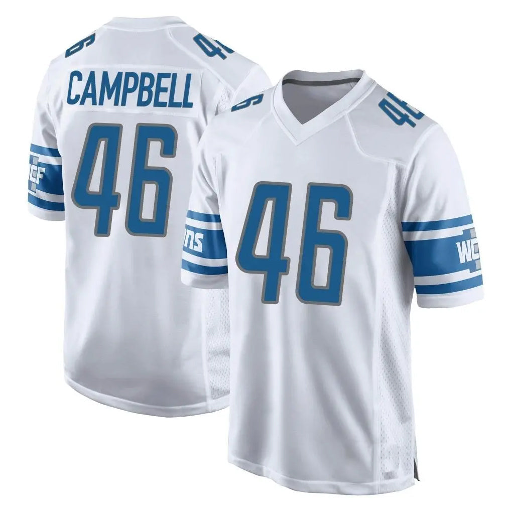 STECN D.Lions #46 Jack Campbell Player White Home Game Stitched Jerseys