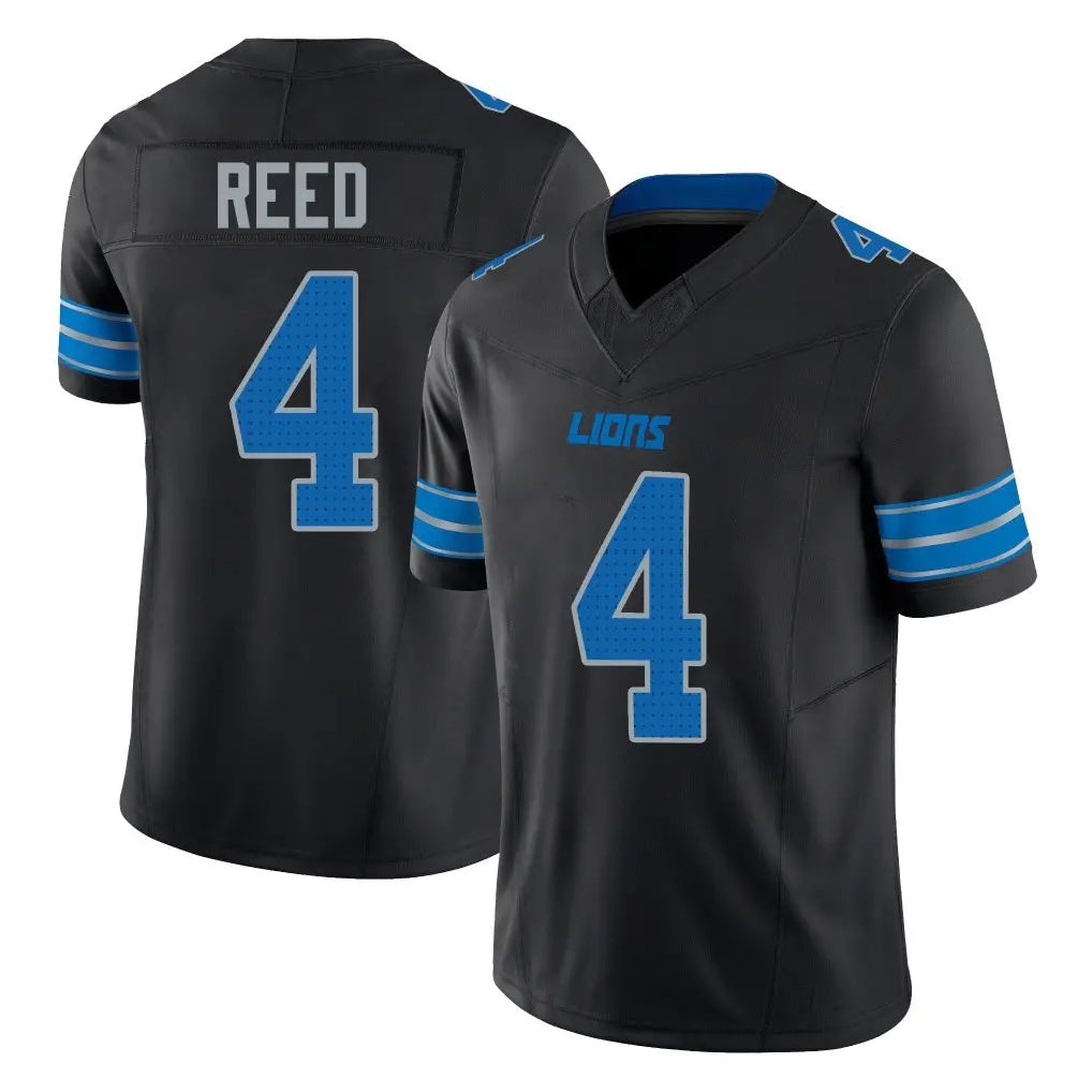 STECN D.Lions #4 D.J. Reed Player Black Alternate Vapor F.U.S.E. Limited Home Game Stitched Jerseys