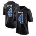 STECN D.Lions #4 D.J. Reed Player Black Fashion Home Game Stitched Jerseys
