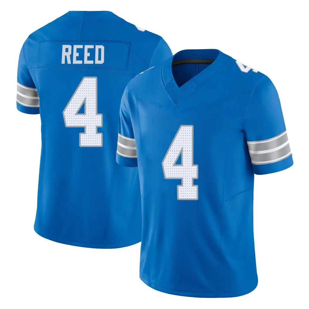 STECN D.Lions #4 D.J. Reed Player Blue Limited Vapor F.U.S.E. Alternate Home Game Stitched Jerseys