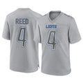 STECN D.Lions #4 D.J. Reed Player Gray Atmosphere Fashion Home Game Stitched Jerseys