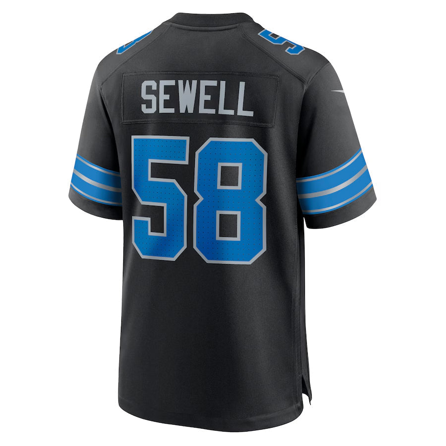 STECN D.Lions #58 Penei Sewell Player Black Home Game Stitched Jerseys