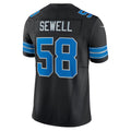 STECN D.Lions #58 Penei Sewell Player Black Vapor F.U.S.E. Limited Game Stitched Jerseys