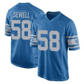 STECN D.Lions #58 Penei Sewell Player Blue Vapor Untouchable Throwback Game Stitched Jerseys