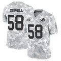 STECN D.Lions #58 Penei Sewell Player Salute to Service Limited Arctic Camo Stitched Jerseys
