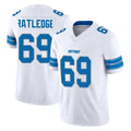STECN D.Lions #69 Tate Ratledge Player White Limited Vapor F.U.S.E. Alternate Home Game Stitched Jerseys