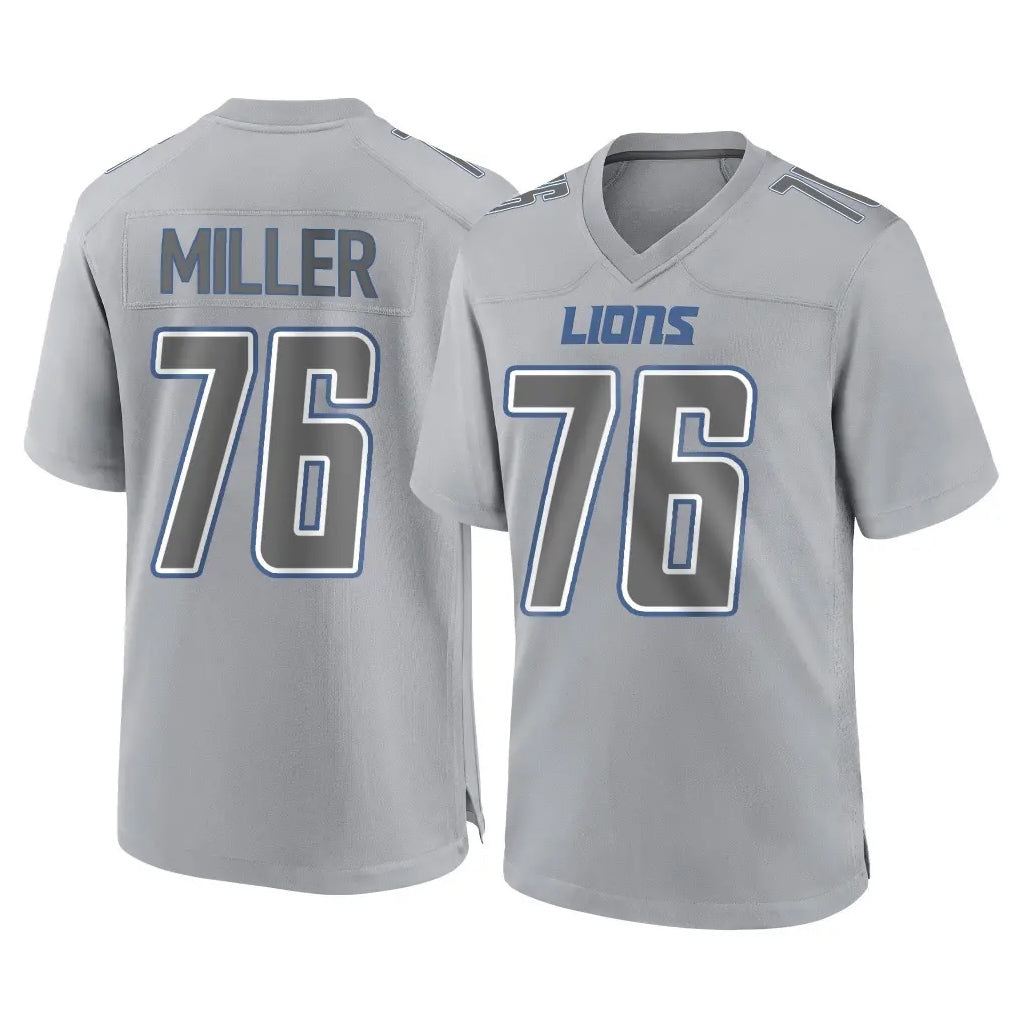 STECN D.Lions #76 Blake Miller Player Gray Atmosphere Fashion Home Game Stitched Jerseys
