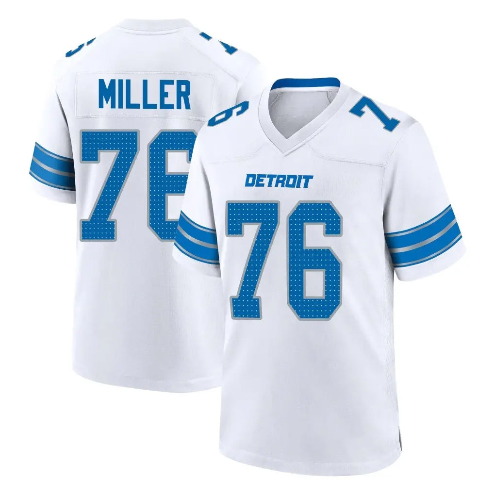 STECN D.Lions #76 Blake Miller Player White Alternate Home Game Stitched Jerseys