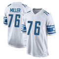 STECN D.Lions #76 Blake Miller Player White Home Game Stitched Jerseys