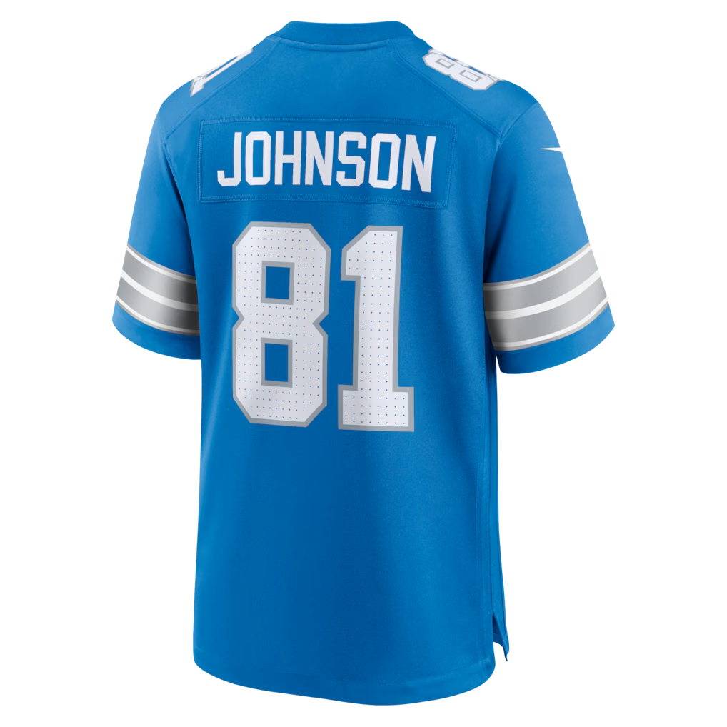 STECN D.Lions #81 Calvin Johnson Blue Team Retired Game Stitched Jerseys