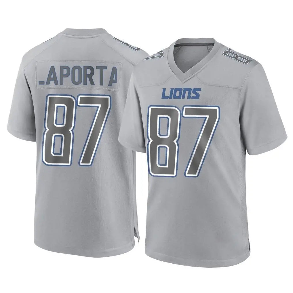 STECN D.Lions #87 Sam LaPorta Player Gray Atmosphere Fashion Home Game Stitched Jerseys