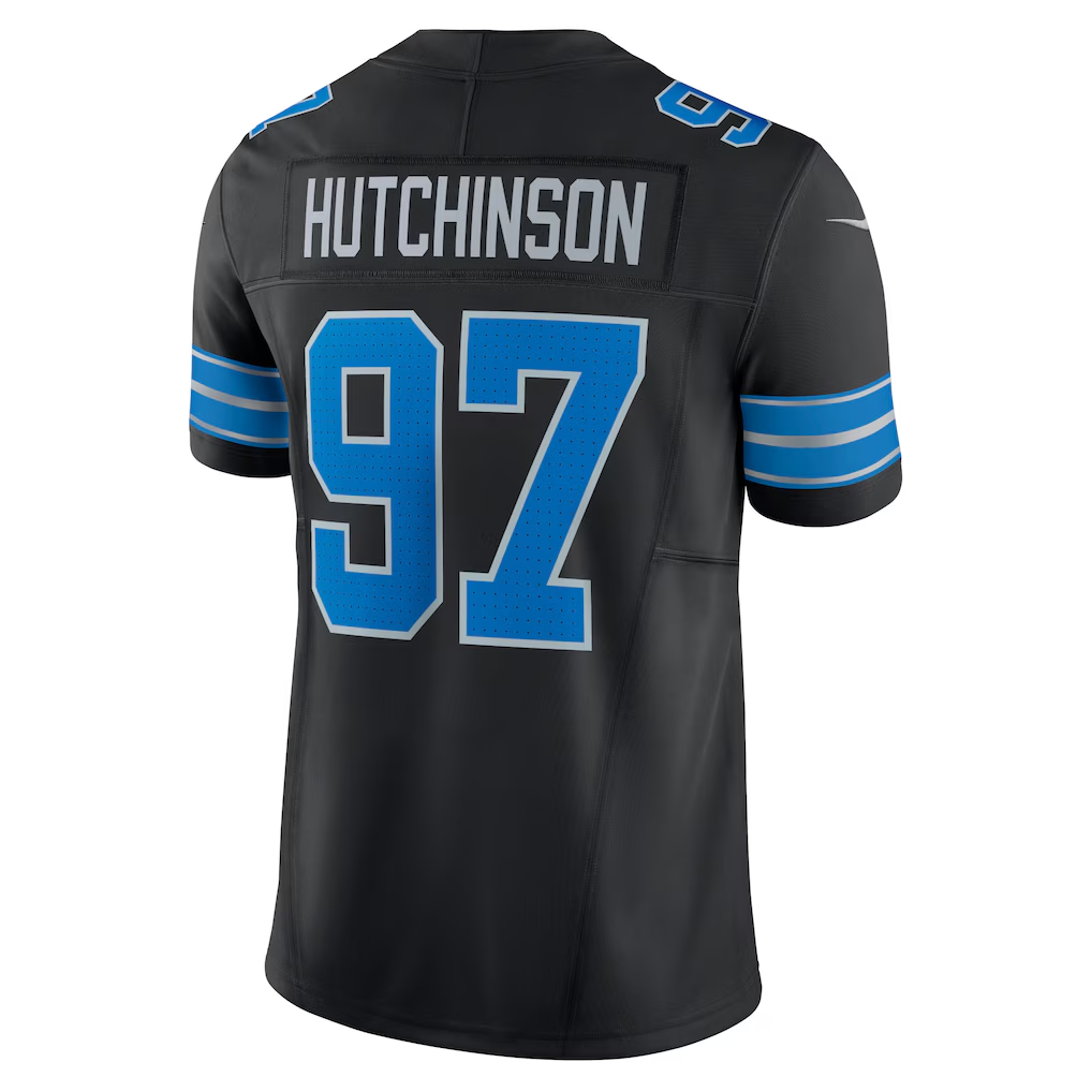 STECN D.Lions #97 Aidan Hutchinson Black 2nd Alternate Vapor F.U.S.E. Limited Stitched Jerseys