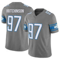 STECN D.Lions #97 Aidan Hutchinson Player Gray Vapor F.U.S.E. Limited Home Game Stitched Jerseys