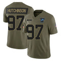 STECN D.Lions #97 Aidan Hutchinson Player Olive 2025 Salute To Service Limited Home Game Stitched Jerseys