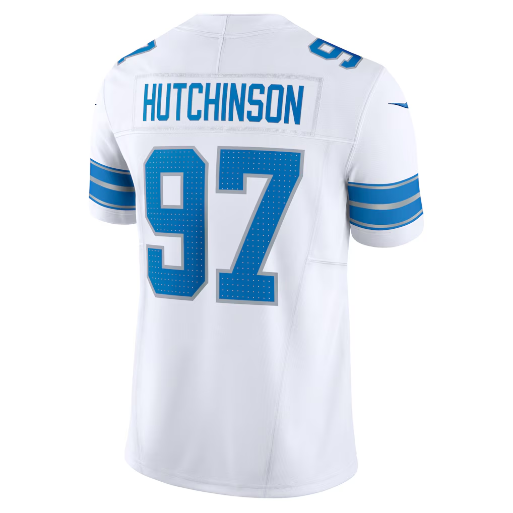 STECN D.Lions #97 Aidan Hutchinson White Vapor F.U.S.E. Limited Stitched Jerseys