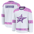 STECN D.Stars White Hockey Fights Cancer Survivor Practice Jerseys