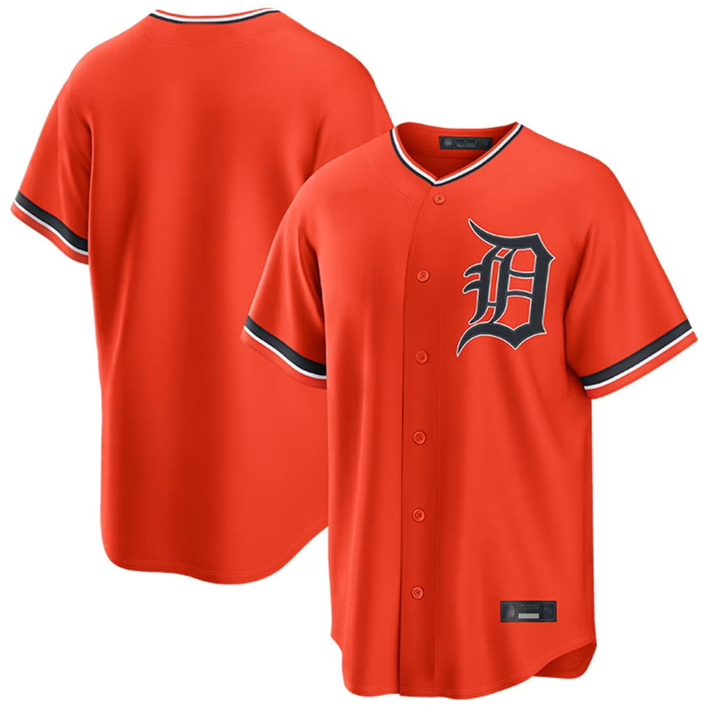 STECN D.Tigers Orange Home Game Blank Player Stitched Jerseys