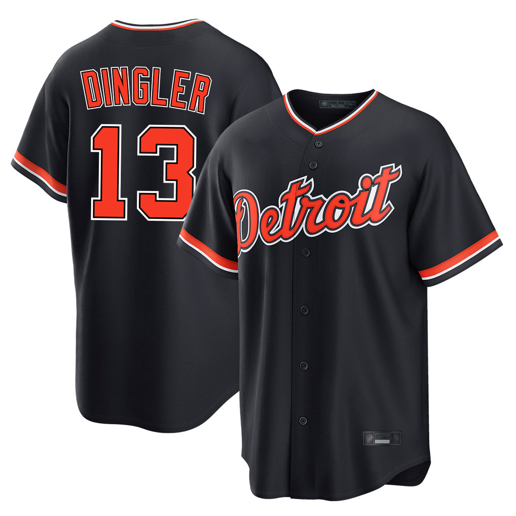 STECN D.Tigers #13 Dillon Dingler Player Navy Home Game Stitched Jerseys