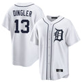 STECN D.Tigers #13 Dillon Dingler Player White Home Game Stitched Jerseys