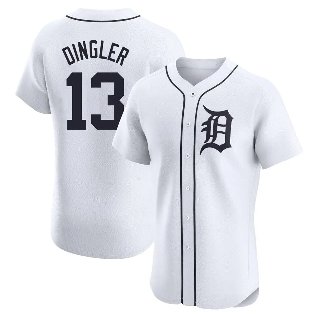 STECN D.Tigers #13 Dillon Dingler Player White Limited Elite Home Stitched Jerseys