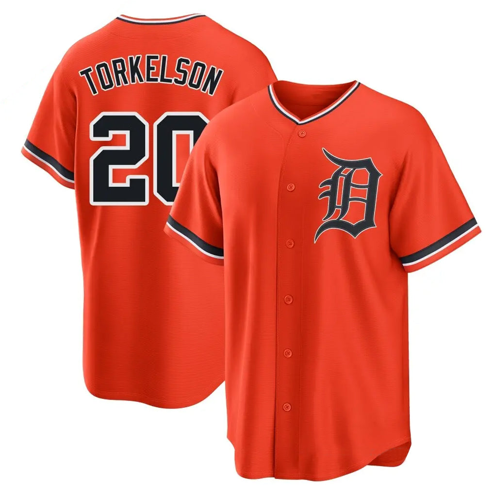 STECN D.Tigers #20 Spencer Torkelson Player Orange Home Game Stitched Jerseys