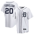 STECN D.Tigers #20 Spencer Torkelson Player White Home Game Stitched Jerseys