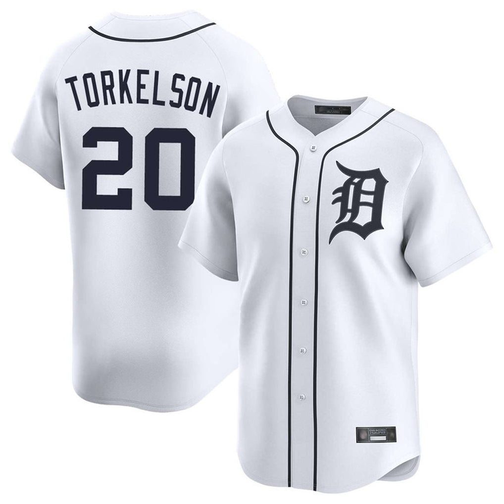 STECN D.Tigers #20 Spencer Torkelson Player White Home Limited Stitched Jerseys