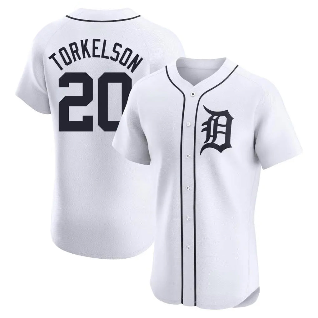 STECN D.Tigers #20 Spencer Torkelson Player White Limited Elite Home Stitched Jerseys