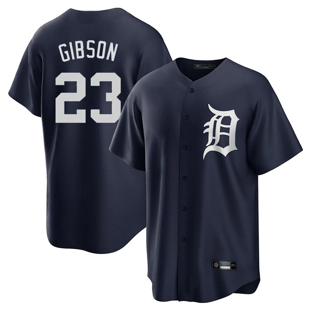 STECN D.Tigers #23 Kirk Gibson Player Navy Game Home Stitched Jerseys