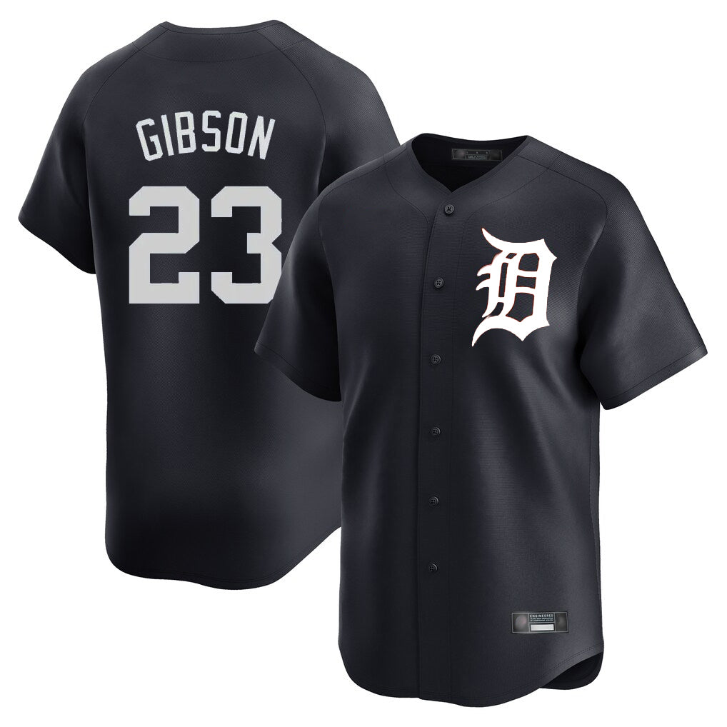 STECN D.Tigers #23 Kirk Gibson Player Navy Home Limited Game Stitched Jerseys
