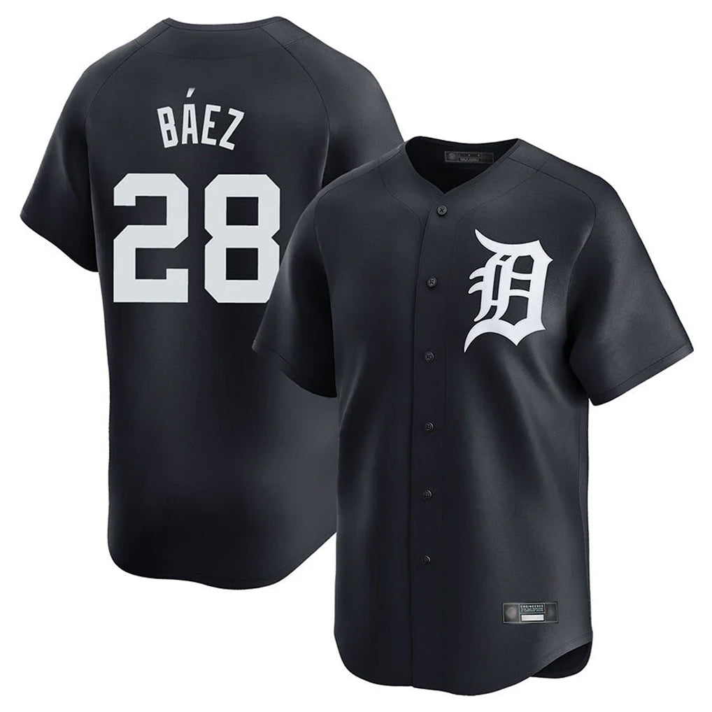 STECN D.Tigers #28 Javier B¡§¡éez Player Navy Home Limited Game Stitched Jerseys