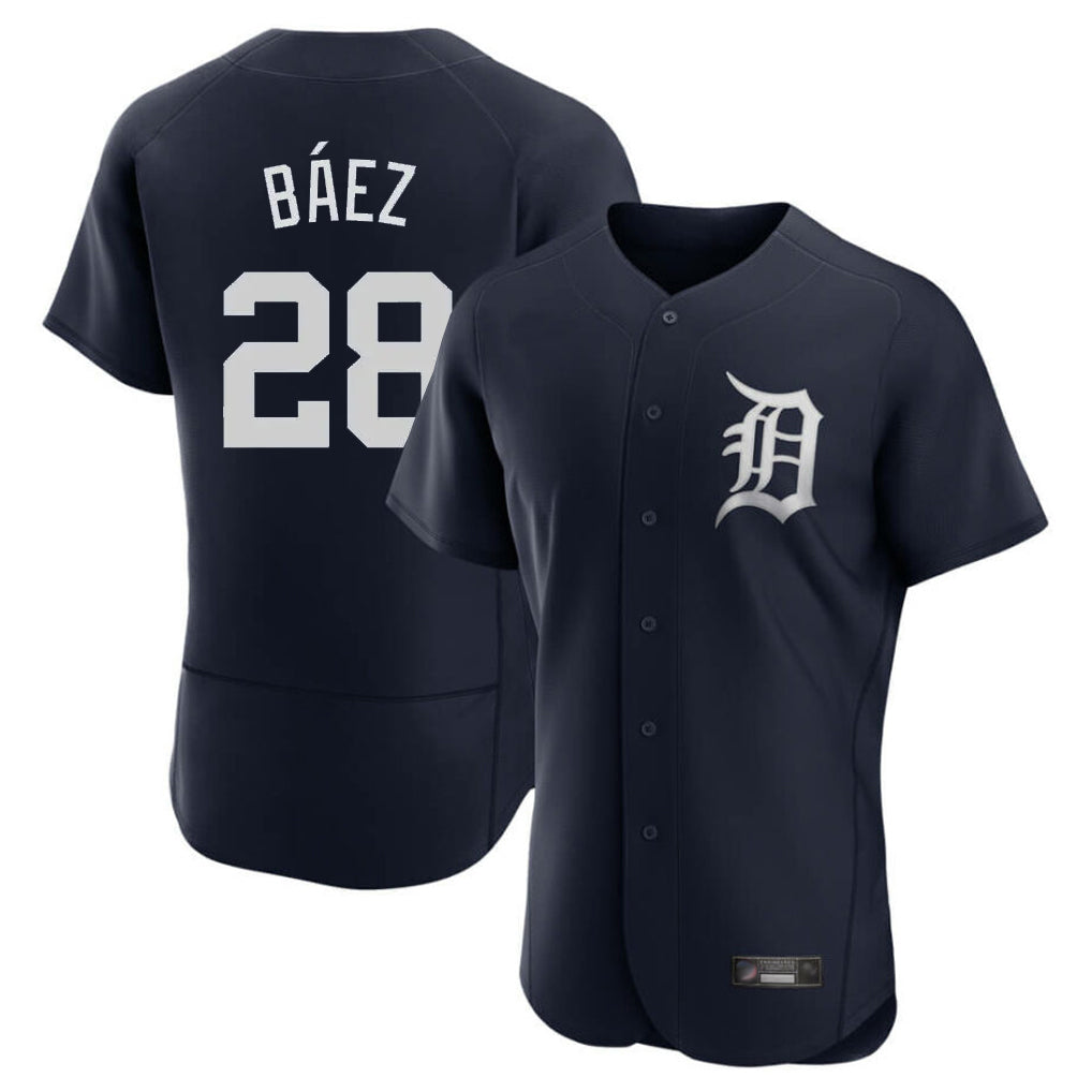 STECN D.Tigers #28 Javier B¡§¡éez Player Navy Limited Elite Home Stitched Jerseys