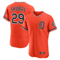 STECN D.Tigers #29 Tarik Skubal Player Orange Limited Elite Home Stitched Jerseys