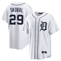 STECN D.Tigers #29 Tarik Skubal Player White Home Game Stitched Jerseys