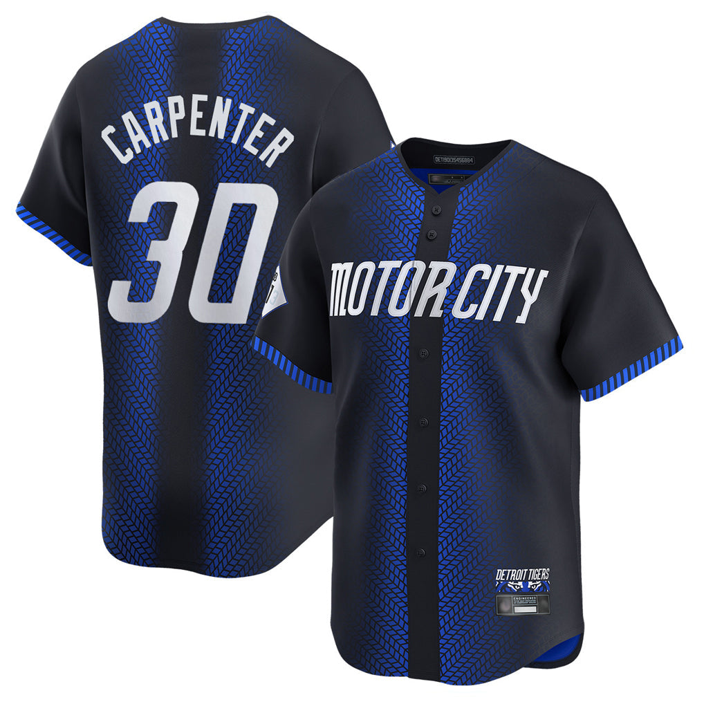 STECN D.Tigers #30 Kerry Carpenter Player Navy City Connect Home Limited Stitched Jerseys