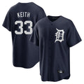 STECN D.Tigers #33 Colt Keith Player Navy Game Home Stitched Jerseys