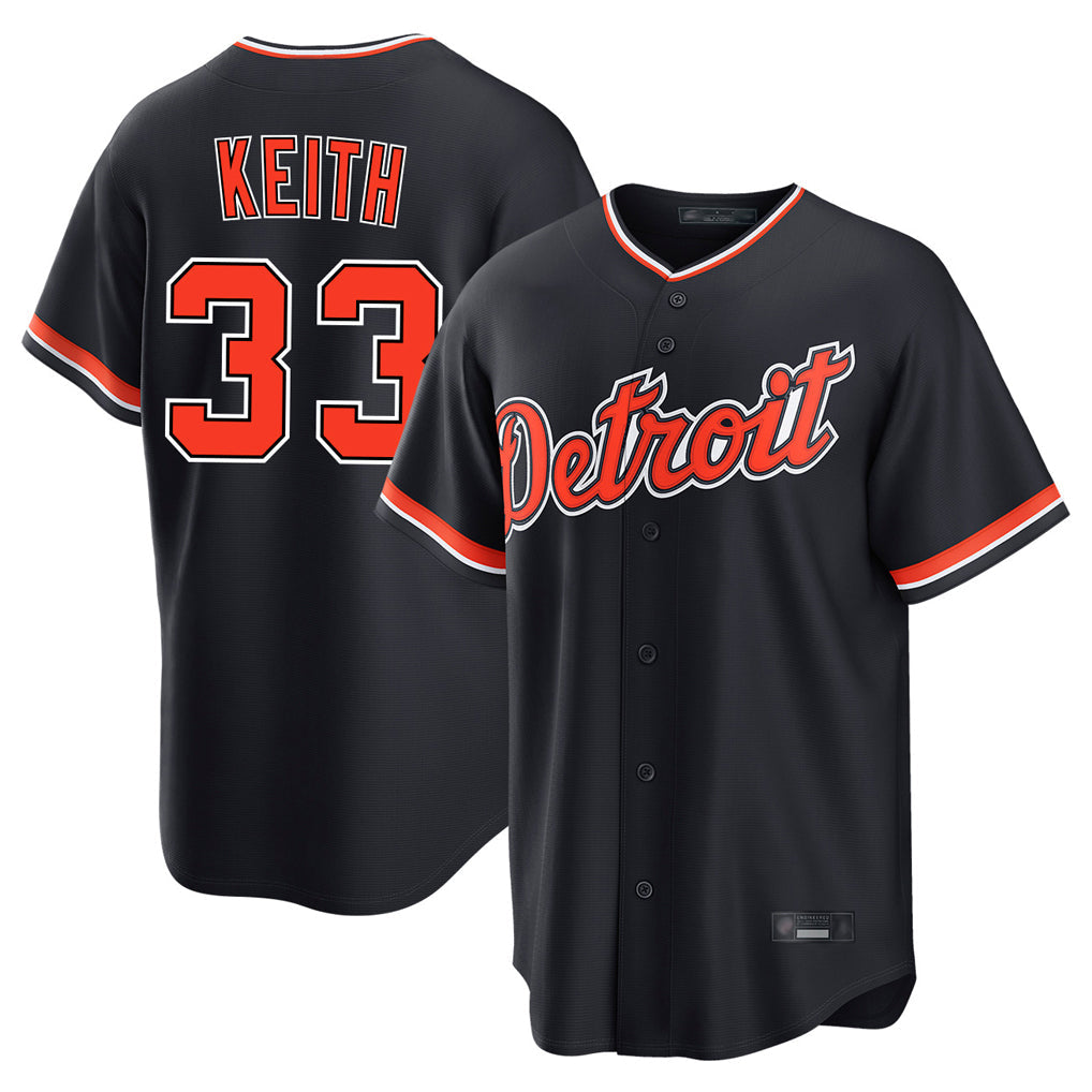 STECN D.Tigers #33 Colt Keith Player Navy Home Game Stitched Jerseys