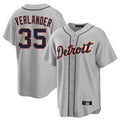 STECN D.Tigers #35 Justin Verlander Player Gray Home Game Stitched Jerseys
