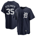 STECN D.Tigers #35 Justin Verlander Player Navy Game Home Stitched Jerseys