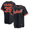STECN D.Tigers #35 Justin Verlander Player Navy Home Game Stitched Jerseys